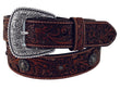 Roper Womens Leather Tooled with Glitter Belt