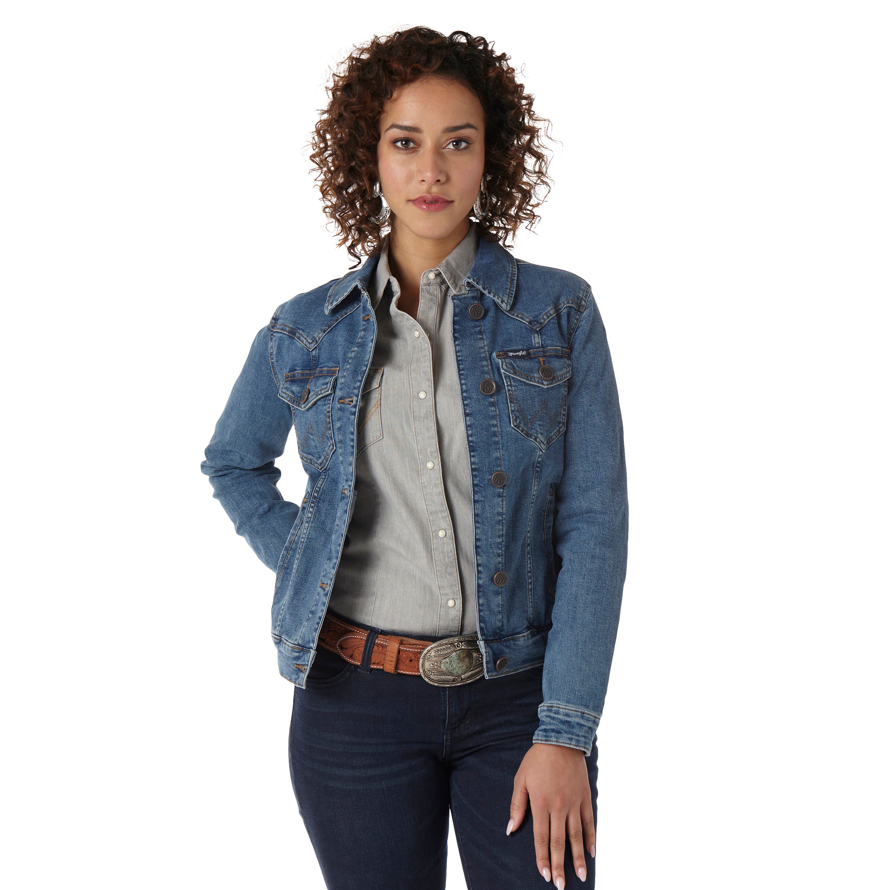 Wrangler leather jacket store womens