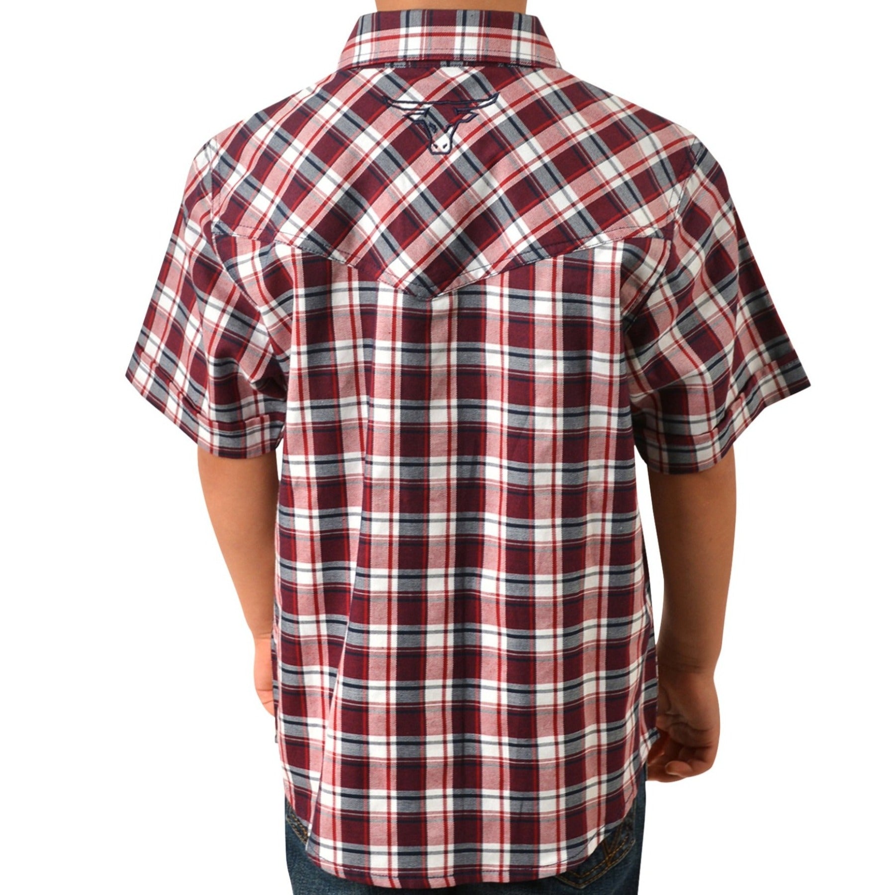 Boy’s Edward Check Western Short Sleeve Shirt