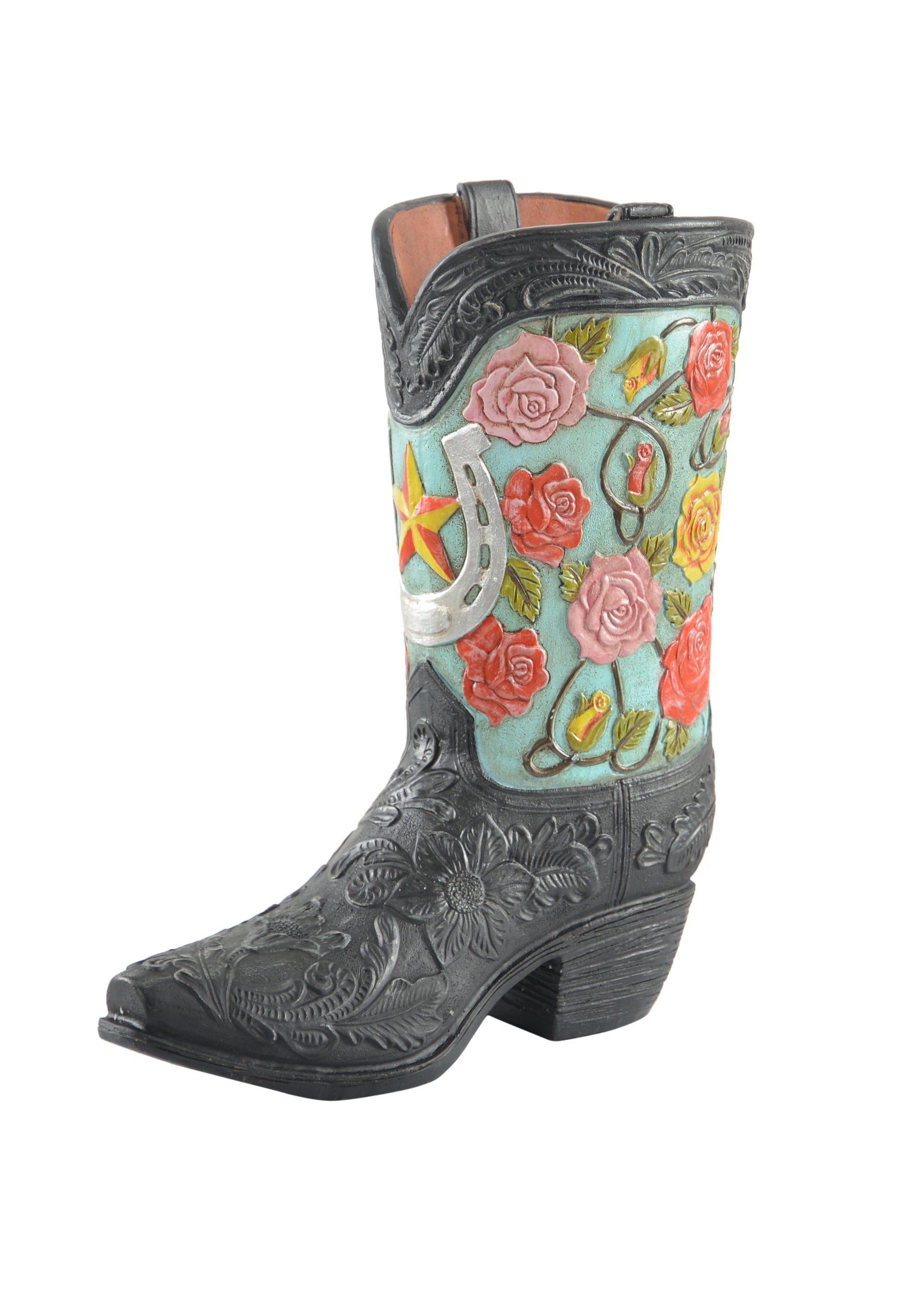 Floral Boot Vase ~ By Pure Western