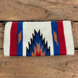 Tooled Off White Saddle Blanket Clutch