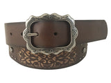 Roper Tooled Leather & Buckle Belt