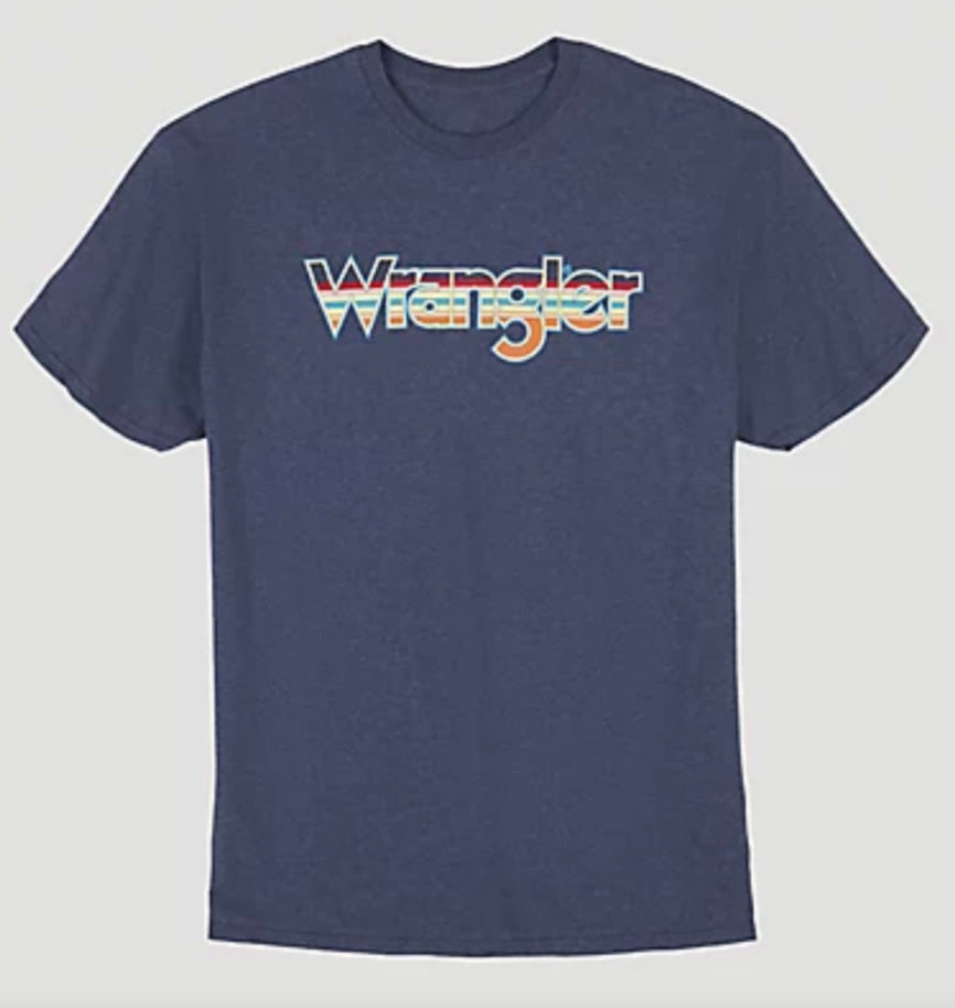 Men's Short Sleeve Serape Stripe Logo T-Shirt